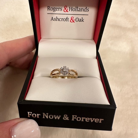 Engagement promise 14k Gold Diamond Ring 1/3 ct natural mined Diamonds size 5 - Picture 12 of 12